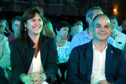 La nueva presidenta de JxCat, Laura Borràs, y Jordi Turull nuevo secretario general del partido.