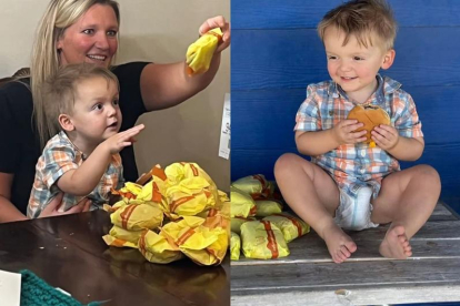 La mare va anunciar per les xarxes socials que regalava les hamburguesses i va explicar el cas.