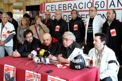 Components d'CGT d'arreu de Catalunya van unir-se a la protesta