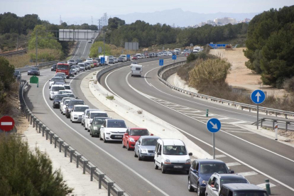Imatge de les carreteres catalanes durant l'operació tornada de Setmana Santa.