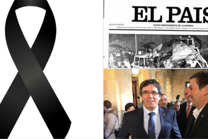 El 'collage' de Rivera para conmemorar la muerte de seis policías hace 27 años.