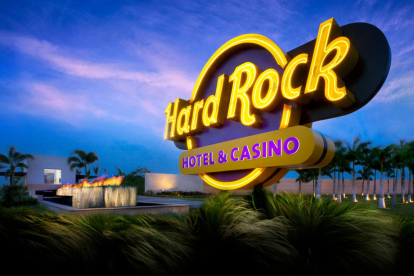 Imagen de un cartel de Hard Rock en Punta Cana