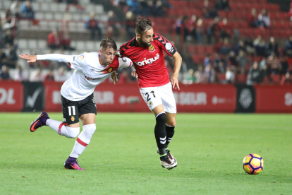 Ferran Giner, durant l'enfrontament de fa dues setmanes contra el Mallorca, al Nou Estadi.