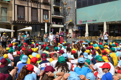 Imatge de la trobada escolar 'Gaudí per la pau'.