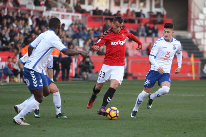 Tejera, durant el partit contra el Tenerife.