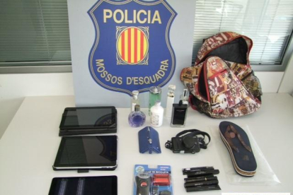 Los objetos sustraídos en el robo en el domicilio de Valls.