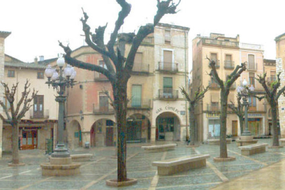 Vista de la plaça Major de Montblanc.