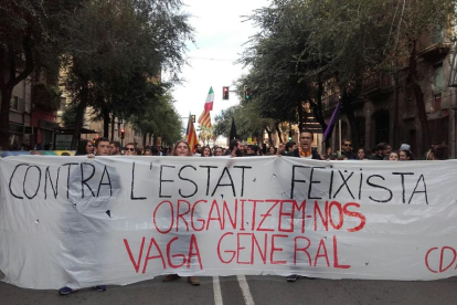 A Tarragona els manifestants s'han concentrat al carrer Sant Francesc.