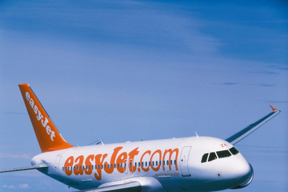 Un avió d'Easyjet, en una imatge d'arxiu cedida per la companyia