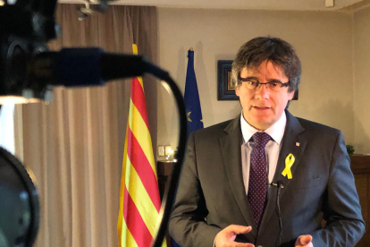 Puigdemont, durant el seu discurs