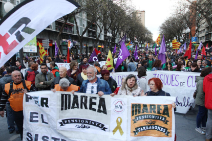 La manifestación de la coordinadora anticapitalista en Tarragona.