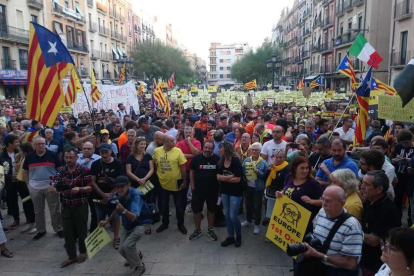 Manifestació unitària de commemoració de l'1-O a Tarragona