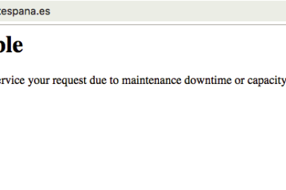 La web de VOX no funciona.