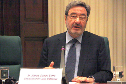 El expresidente de Catalunya Caixa, Narcís Serra, compareció ante la comisión de investigación del Parlamento sobre la gestión de las cajas el 16 de julio del 2013.