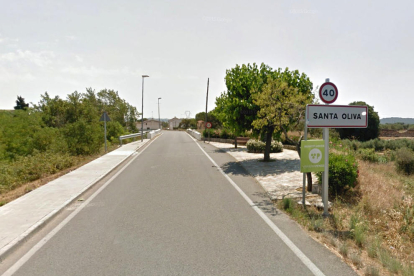 Imatge d'entrada al municipi de Santa Oliva.
