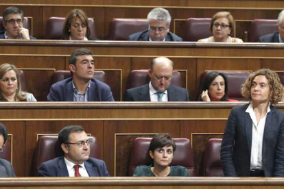 La diputada Meritxell Batet durant les votacions del debat d'investidura del líder del PP, Mariano Rajoy.