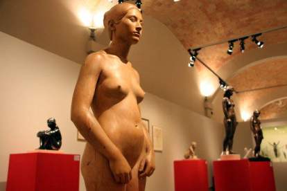Escultures de Jassans a l'exposició del Museu de Montserrat.