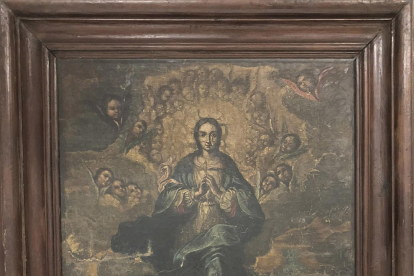 Imagen de 'Immaculada' la obra que no se encontraba y que estaba en el Obispado de Lleida.