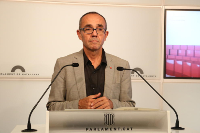El portaveu de CSQP, Joan Coscubiela, el 6 d'octubre del 2017 al Parlament.