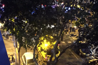 Imatge de l'operació antiterrorista a la Sagrada Família.