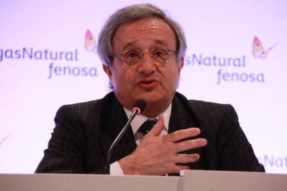 Imagen en un primer plano del consejero delegado de Gas Natural Fenosa, Rafael Villaseca, en el transcurso de una intervención el 20 de abril del 2017.
