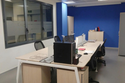 Imatge del nou espai de coworking del centre d'empreses de Tecnoredessa.