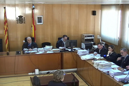Captura de pantalla de la declaració de la mare de Ramon Franch en el judici que se celebra a l'Audiència de Tarragona. Imatge del 14 de novembre del 2017