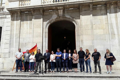 Imatge de la lectura del Manifest a Tarragona.