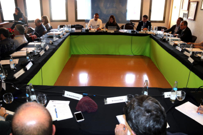 La primera reunió al saló de plens de Flix de la Comissió de Seguiment d'experts de la contaminació al municipi.