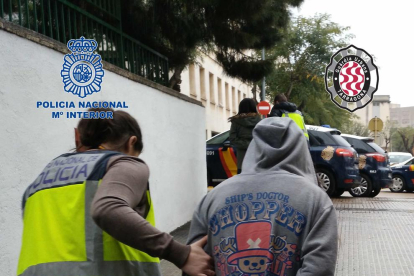 Imagen de la detención de uno de los integrantes de la organización.