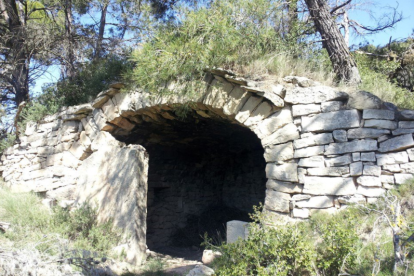La construcció de pedra seca trobada a Belltall.