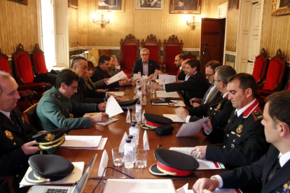 Un momento de la reunión de la Junta Local de Seguretat de Tarragona.