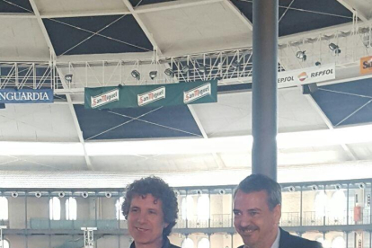 Francesc Xavier Mayné, director general de Sorea, con el presidente de la Coordinadora, Jordi Grau.