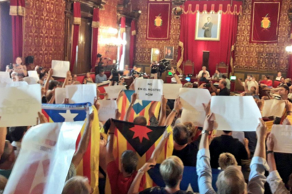 Imagen del pleno en el Ayuntamiento de Tarragona de este viernes 21 de julio.