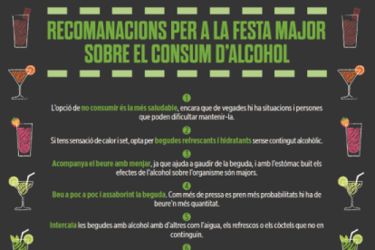 L'Ajuntament ha editat un cartell amb consells per un consum d'alcohol responsable.