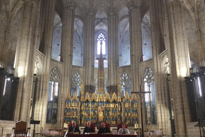 La Catedral de Tortosa con la nueva iluminación. Imagen del 26 de mayo del 2017