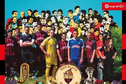 El cartel del CF Reus-Valladolid.