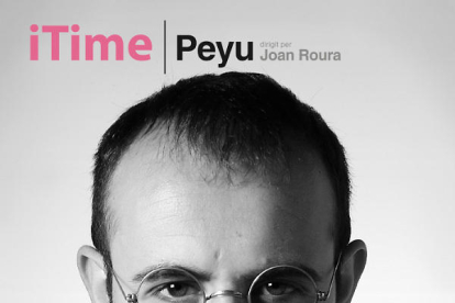 El cartel del espectáculo que presenta Peyu, llamado iTime.