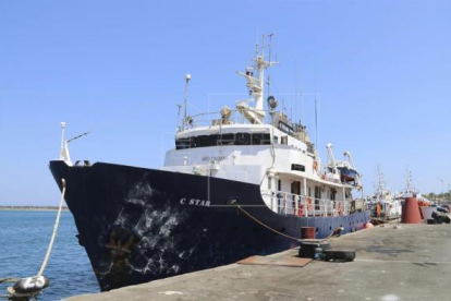 El barco C-Star atracado, este verano, en Chipre, de donde fue expulsado.