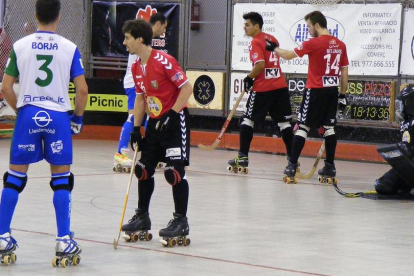 Imagen de archivo del equipo de hockey El Vendrell durante un duelo contra la Lérida.