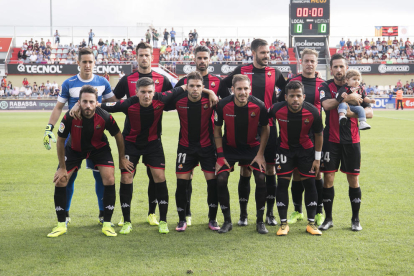 El once que presentó el CF Reus durante el último partido de de Liga, domingo, con el Rayo Vallecano como rival.