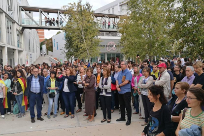 Imagen de la concentración realizada este jueves, 21 de septiembre, en el Campus Cataluña.