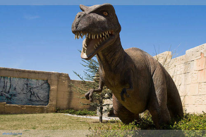 Imagen de un dinosaurio en el parque Dinòpolis, Teruel.