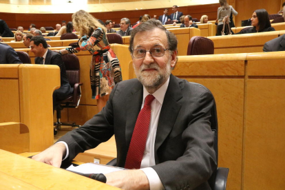 Imagen de archivo del presidente del gobierno español, Mariano Rajoy, en el Senado.