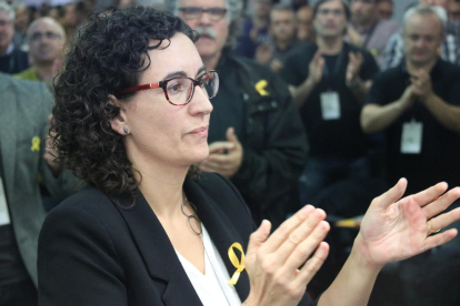 La secretària general d'ERC, Marta Rovira, a l'inici del Consell Nacional dels republicans, el 4 de novembre de 2017