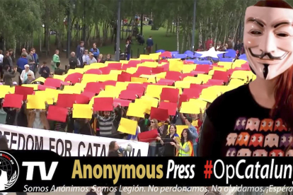 Los activistas han mostrado su apoyo al independentismo catalán.