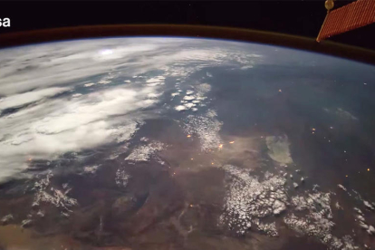 El vídeo se grabó desde la Estación Espacial Internacional.