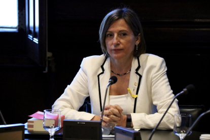La presidenta del Parlament, Carme Forcadell, aquest 24 d'octubre.