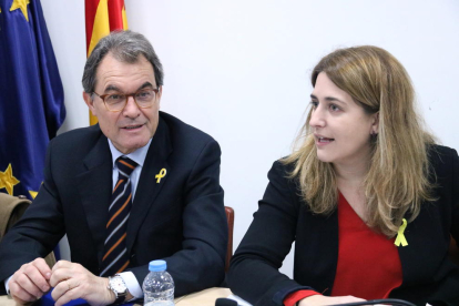 El president del PDeCat, Artur Mas, i la coordinadora general