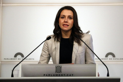 Imatge de la presidenta del grup parlamentari Cs, Inés Arrimadas.